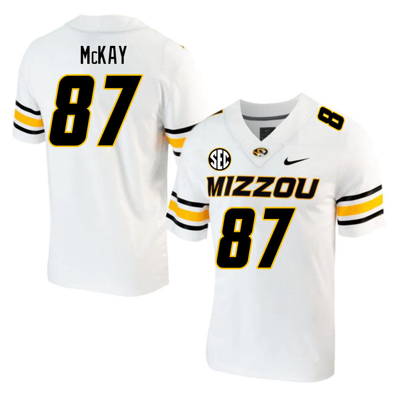 Men #87 Gavin McKay Missouri Tigers College 2023 Football Stitched Jerseys Sale-White - Click Image to Close
